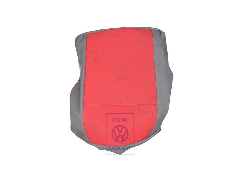 Original VW Seat Covering Fabric Flannel Grey/Red - 7D0883405AAPAN