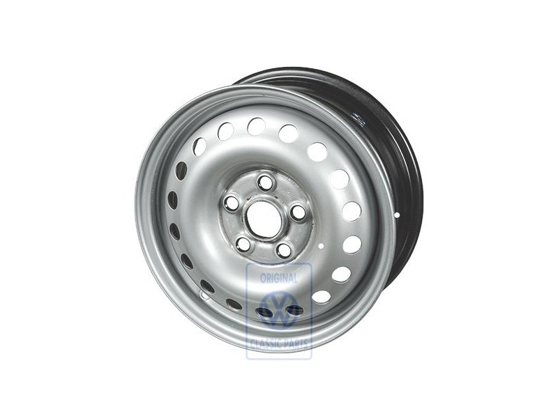 Original VW Steel Rim Chrome Colored - 7D0601027A 091