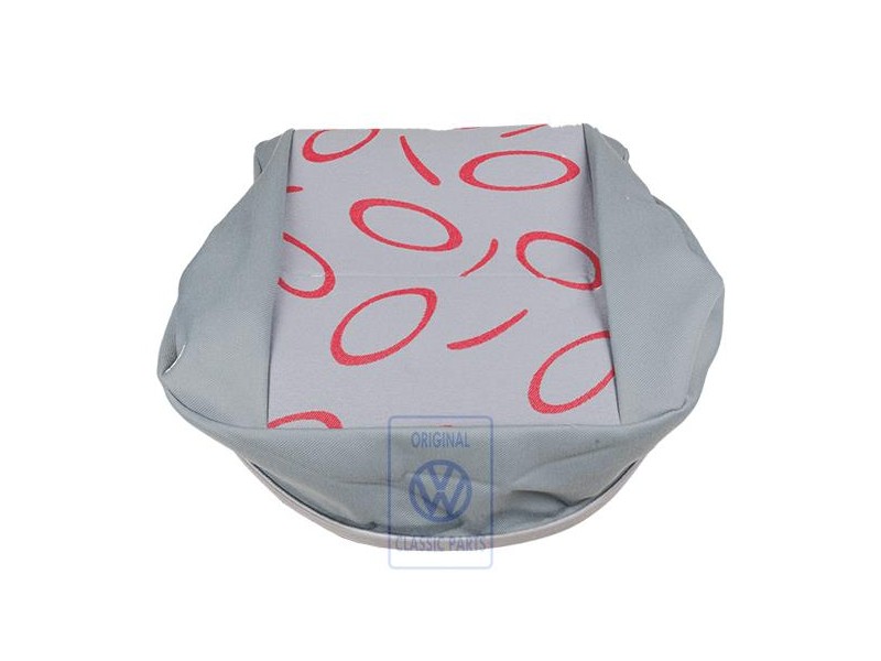 Original VW Seat Covering Fabric Flannel Grey/Red - 7D0883405N HUE