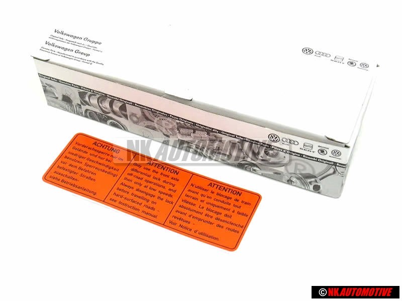 Original VW Syncro Differential Lock Warning Decal Sticker - 251010094CP