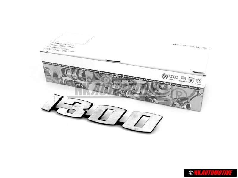 Original VW 1300 Rear Boot Badge Emblem Brushed Silver - 113853687