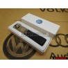 Original VW 2014 Metal Leather Keychain Keyring Keytag - 000087011E