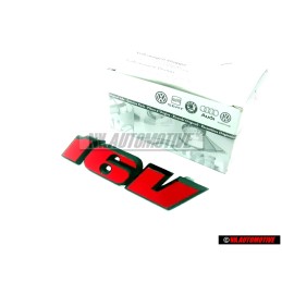 Original VW 16V Front Grille Badge Red - 535853679C QN5