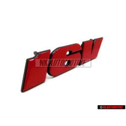 Original VW 16V Front Grill Badge Emblem Red - 1H6853679G QN5