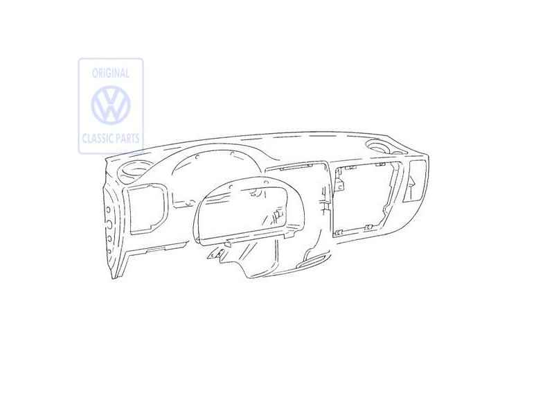 Original VW Dashboard Mistral Grey - 6N1857003E EN9