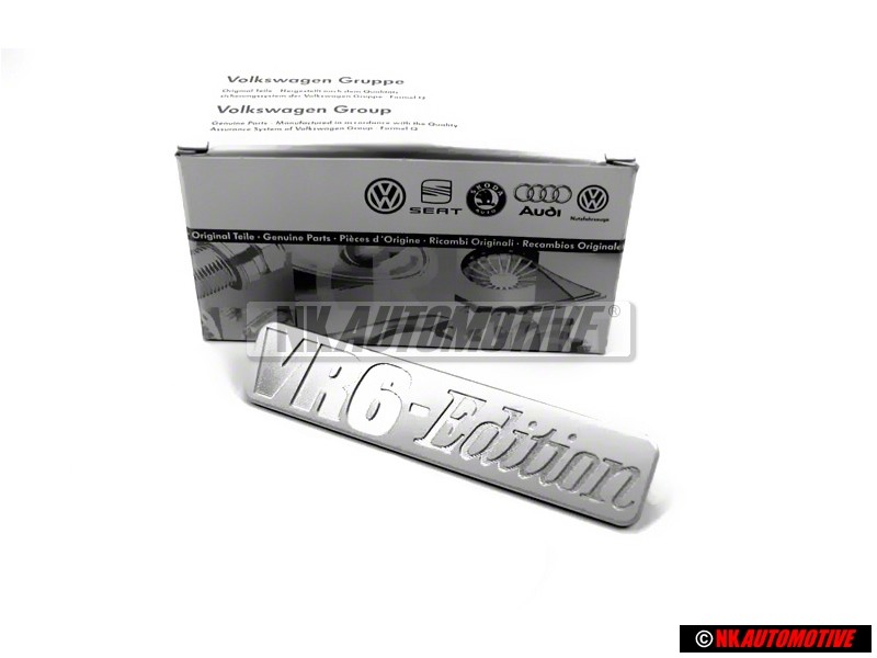 Original VW VR6 EDITION Side Badge Emblem Aluminium - 1H6853714J Z50