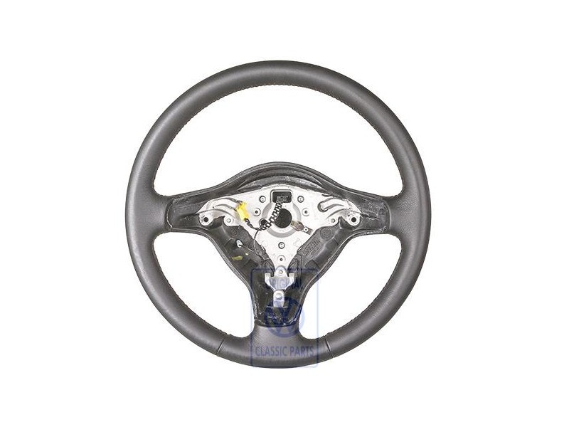 Original VW Steering Wheel Leather Black/Red - 6X0419091G HYL
