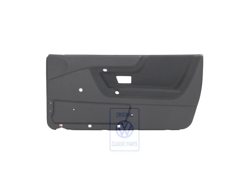 Original VW Door Panel Trim (Cloth) Black/Petrol Blue - 535867012 VV2