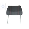 Original VW Head Restraint With Cover, Adjustable Grey/Red - 535881901G WE9