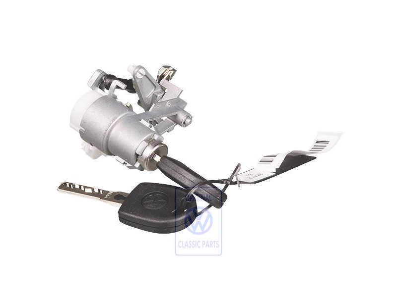 Original VW Lock Cylinder With Keys And Housing - 6N0827297M