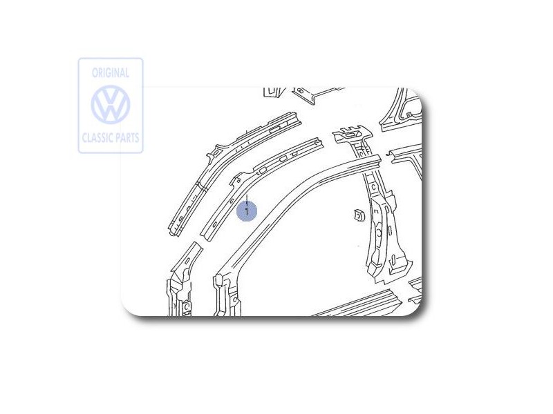 Original VW Reinforcement For A-Pillar - 535809217