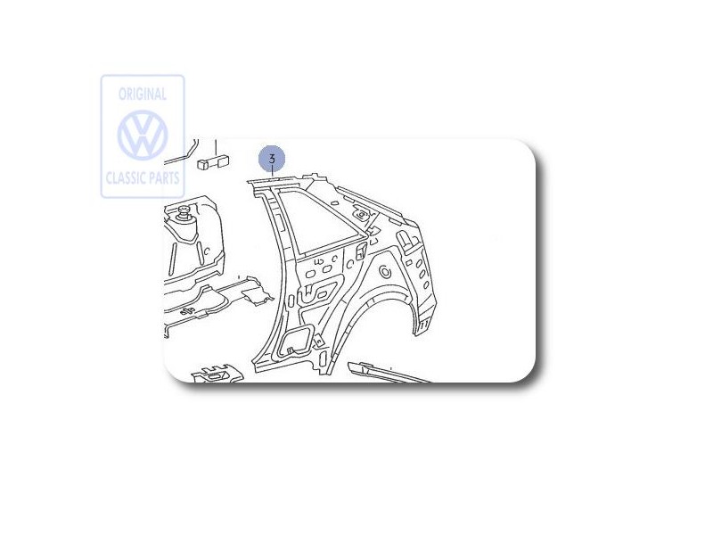 Original VW Side Panel, Inner - 535809403E