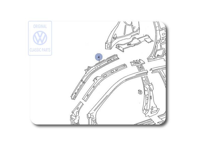 Original VW Side Panel, Inner - 535809427