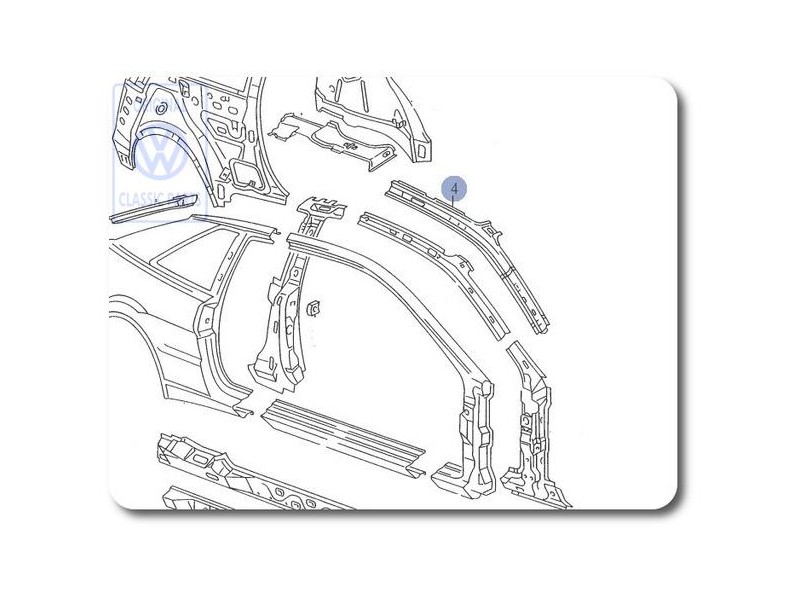 Original VW Side Panel, Inner - 535809428