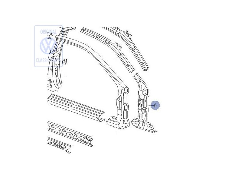 Original VW Reinforcement For A-Pillar - 535809622C