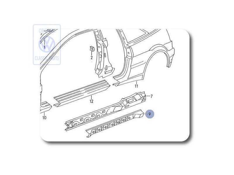 Original VW Additional Reinforcement - 535809705