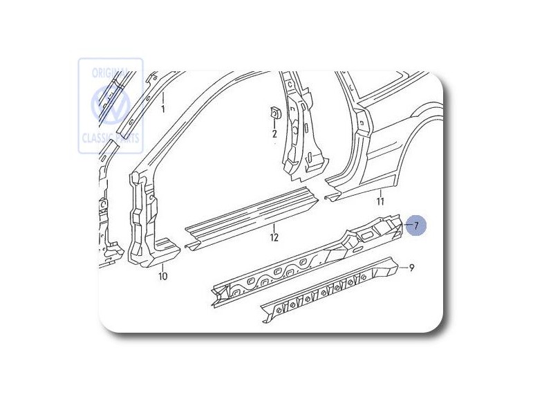 Original VW Reinforce. For Lower Side Mem. 