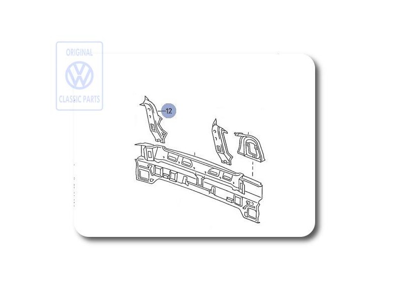 Original VW Reinforcement For Tail Light Cut-Out - 535813342