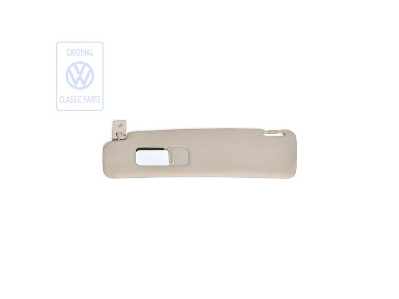 Original VW Sun Visor With Mirror And Cover Light Beige - 535857551 8YJ
