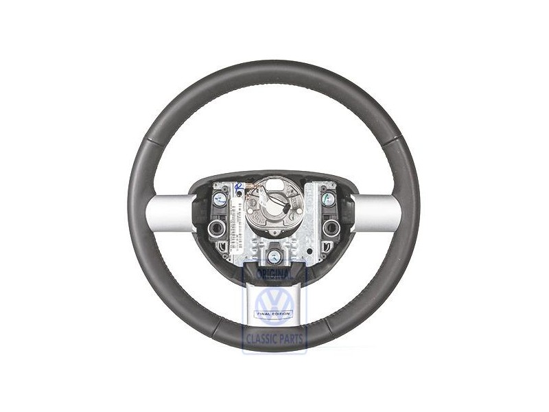 Original VW Steering Wheel Leather Satin Black - 1C0419091DNOBC
