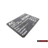 Original VW Caution Sticker Air Conditioning Refrigerant R134A - 1H0010087Q