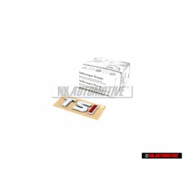 Original VW Rear Boot Badge Emblem TSI Chrome Red - 3AA853675 GQF