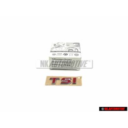Original VW TSI Rear Boot Badge Emblem Red - 3AA853675C GQF