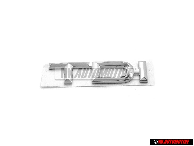 Original Audi TDI Rear Boot Badge Emblem Chrome - 8A0853737A 2ZZ