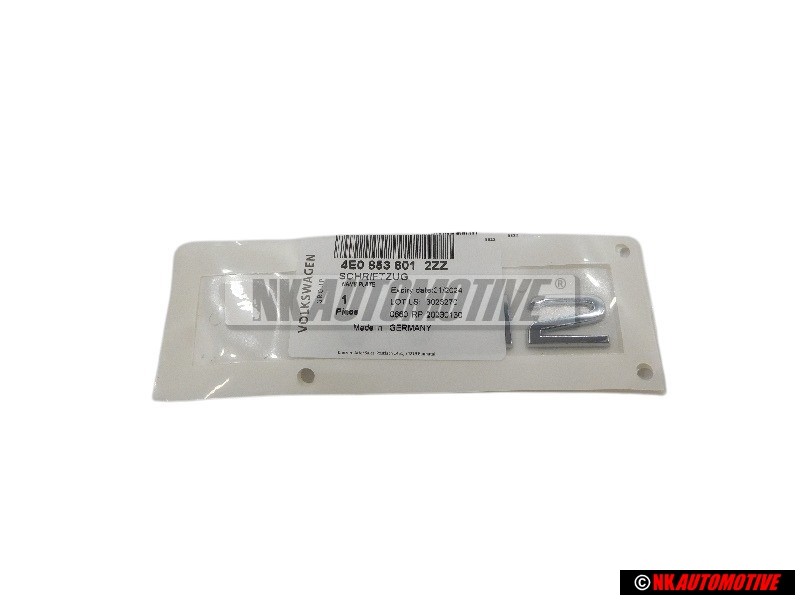 Original Audi W12 Rear Boot Badge Emblem Chrome - 4E0853601 2ZZ