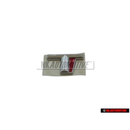 Original Audi T Rear Boot Badge Emblem Chrome Red - 8D0853737E 2ZZ