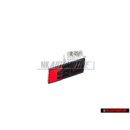 Original Audi S6 Front Grill Badge Emblem Black Red - 4F0853736F T94