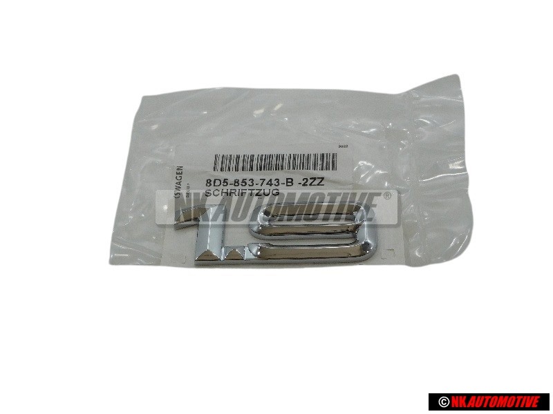 Original Audi 1.9 Rear Boot Badge Emblem Chrome - 8D5853743B 2ZZ