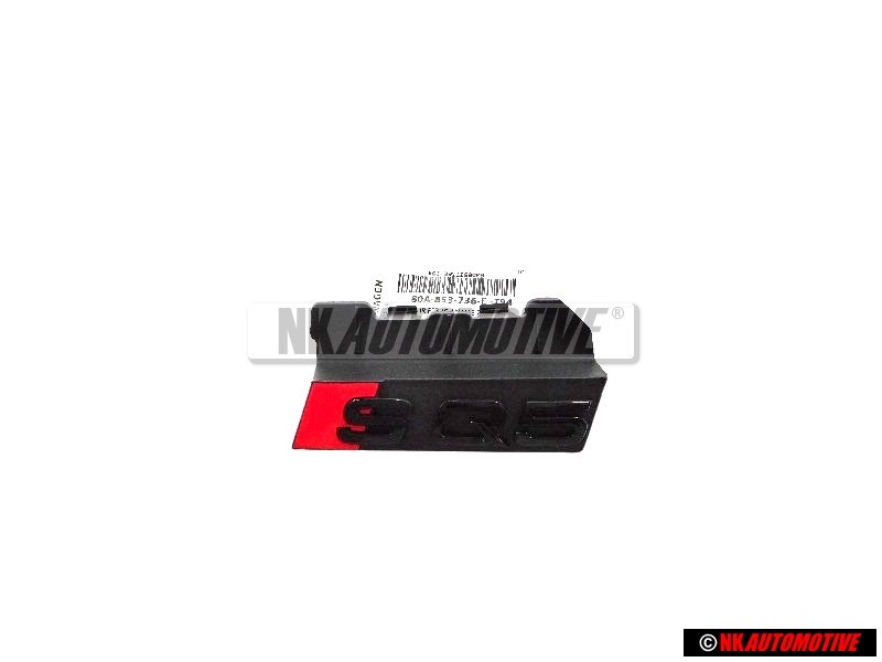 Original Audi SQ5 Front Grill Badge Emblem Black Red - 80A853736E T94