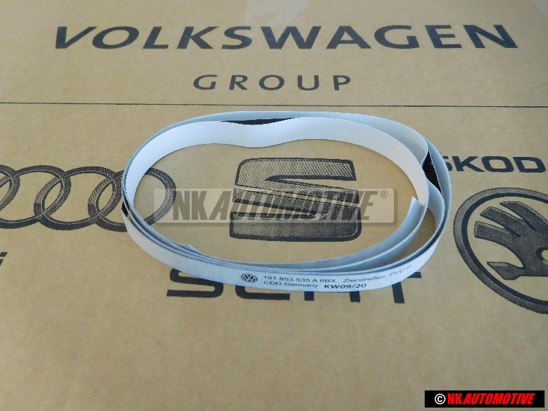 Original VW Trim Strip For Side Panel Satin Black - 191853535A 6BX