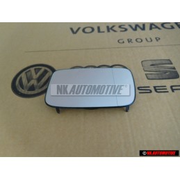 Original VW Mirror Glass (Aspherical- Wide Angle) With Plate - 191857521K