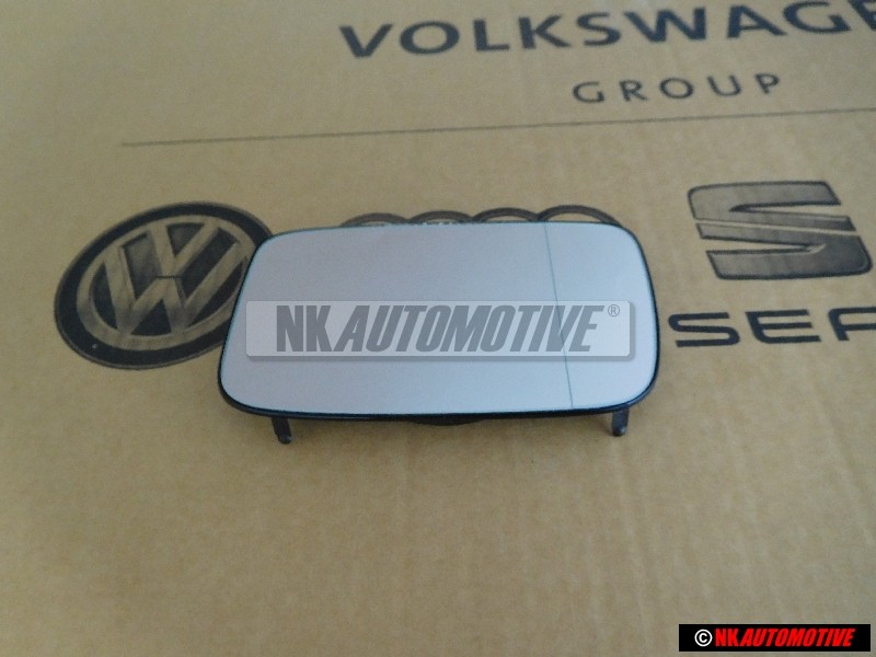 Original VW Mirror Glass (Aspherical- Wide Angle) With Plate - 191857521K