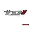 Original VW LT TDI Front Grill Badge Emblem Chrome/Red - 2D0853679B EQW