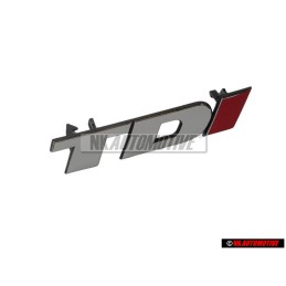 Original VW LT TDI Front Grill Badge Emblem Chrome/Red - 2D0853679B EQW