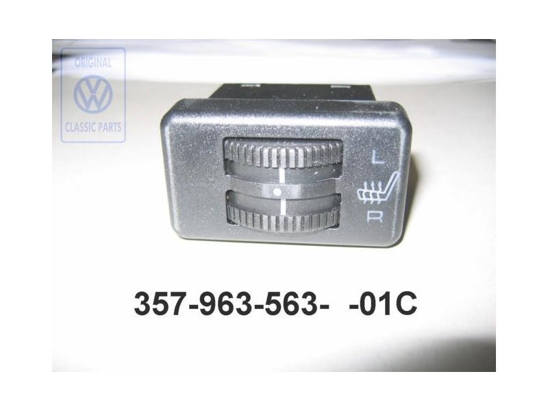 Original VW Switch For Seat Heating Satin Black - 357963563 01C