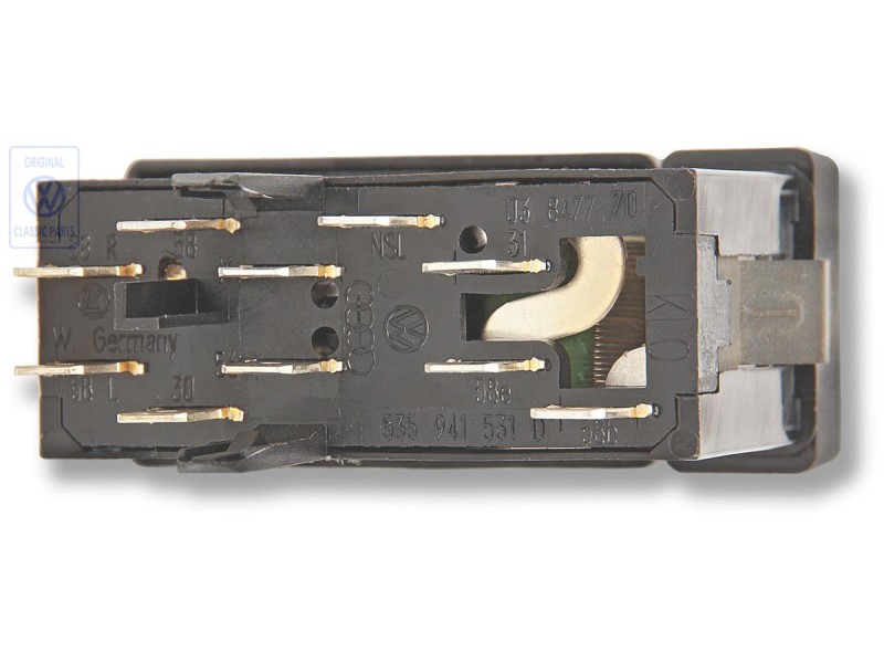 Original VW Switch For Lighting w Rheostat For Panel Lighting - 535941531D 01C