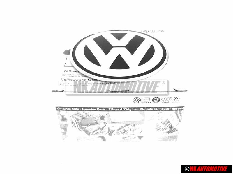Original VW Rear Trunk Boot Badge Emblem Chrome Grey - 1C0853630K WV9