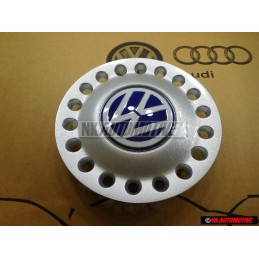 Original VW Center Hub Sliver Blue Cap - 1C0601149D GTT