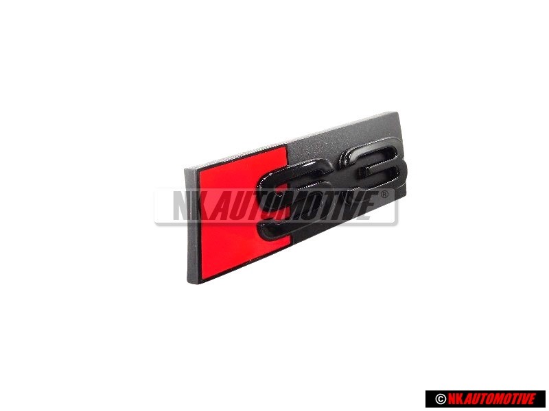 Original Audi S3 Front Grill Badge Emblem Black Red - 8P0853736A T94