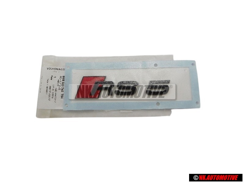 Original Audi RS5 Rear Boot Badge Emblem Black Red - 8W6853740 T94