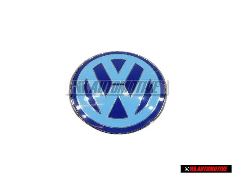 Original VW Front Bonnet Hood Badge Emblem Blue White - 1C0853617