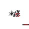 Original VW V5 Front Grill Badge Emblem Chrome Red - 1J6853679F