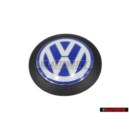 Original VW Engine Cover Badge Emblem Blue/White - 038103940F