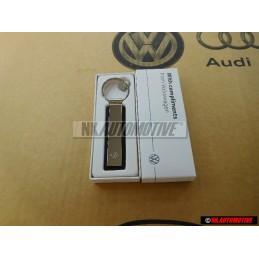Original VW New Logo Metal Leather Keychain Keyring Keytag - 000087010BMYPN
