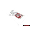 Original VW V5 Rear Badge Emblem Chrome Red - 1J0853675ABGQF