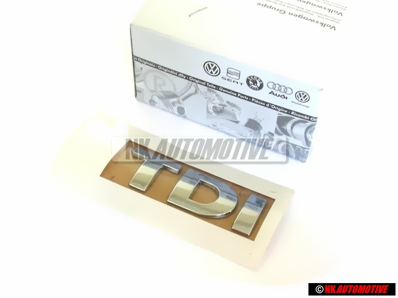 Original VW TDI Rear Trunk Boot Badge Emblem Chrome - 3B0853675AN739